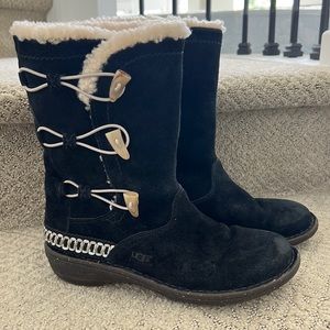 UGG AUSTRALIA 5183 SUEDE LEATHER SHEEPSKIN WINTER BOOTS SIZE 8